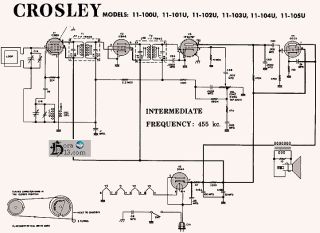 Crosley 11 105U schematic circuit diagram